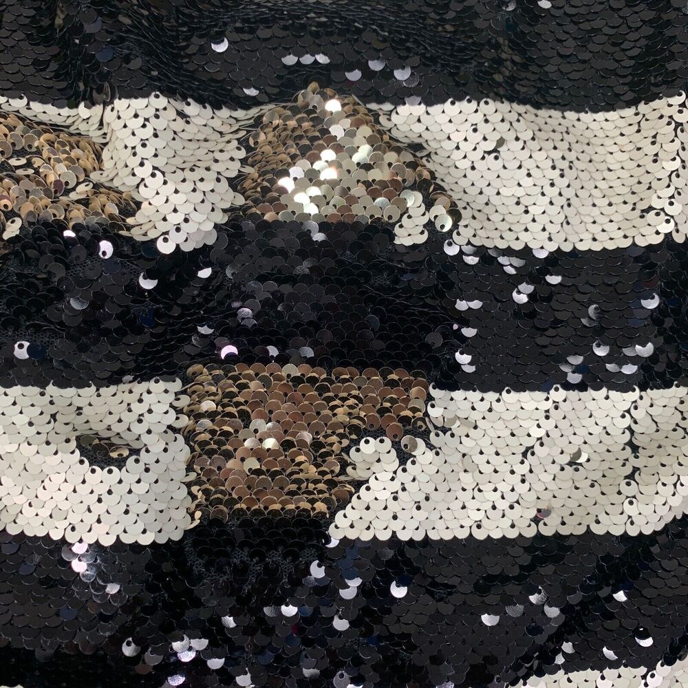 Gianni Bini Skirt Womens L Large Black Gold Jamie Striped Sequined Lined Mini - Picture 13 of 16